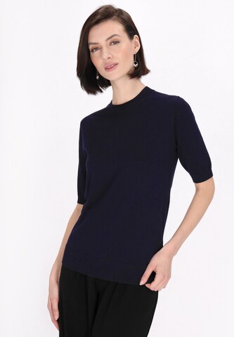 usha BLACK LABEL Πουλόβερ 'Classic Look' σε μπλε: μπροστά