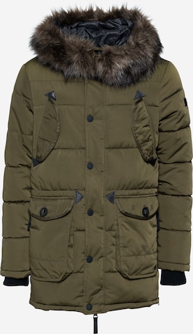 Superdry Téli parka 'Chinook' - zöld: elől