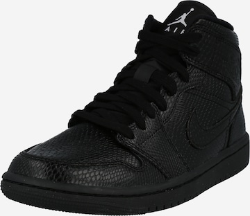 Sneaker alta 'Air Jordan 1' di Jordan in nero: frontale