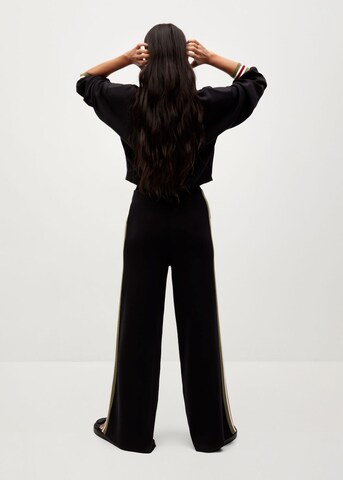 MANGO Wide leg Pants 'World' in Black