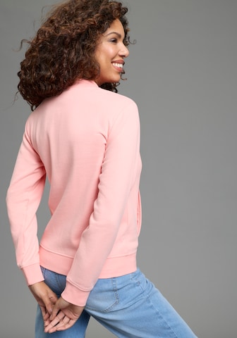DELMAO Sweatjacke in Pink