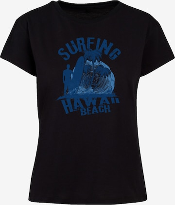 F4NT4STIC T-Shirt 'Hawaii Surf Beach Summer' in Schwarz: Vorderseite