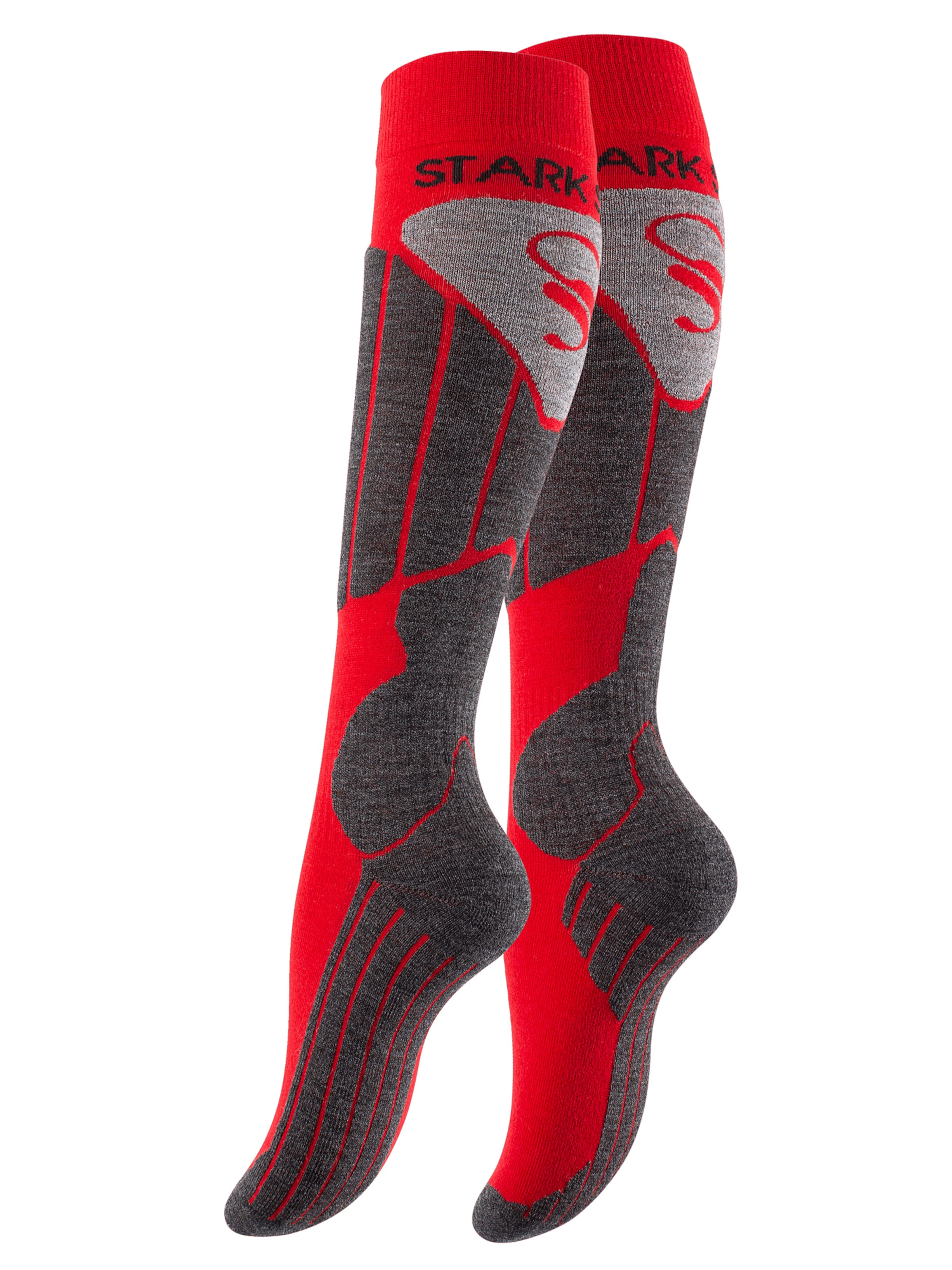 Calzino sportivo di Stark Soul in rosso: frontale