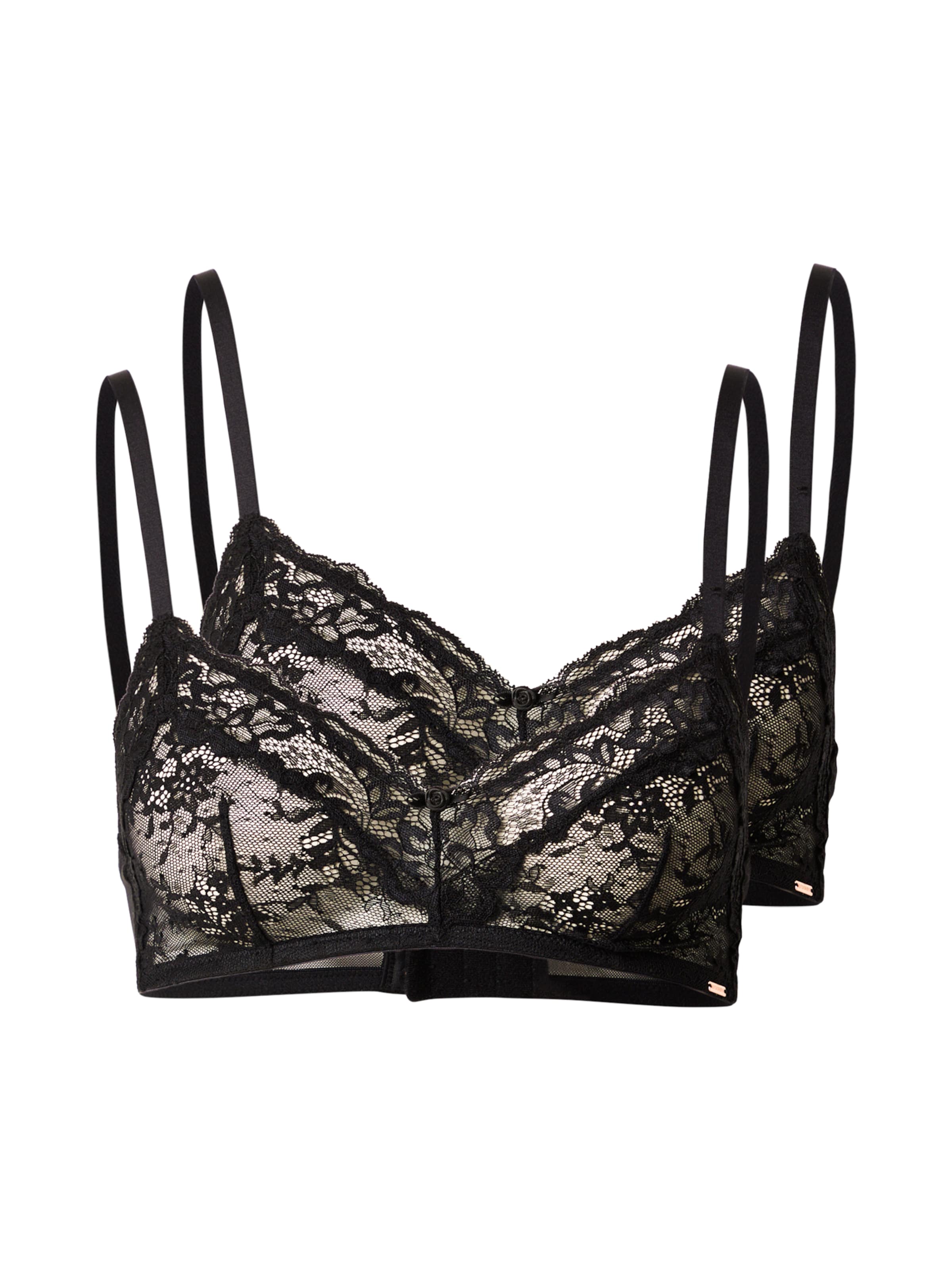 Dorina Õlapaelteta Rinnahoidja, värv must: eest vaates