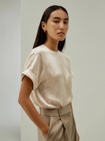 Lilysilk Blouse 'Top aus Birnensatin-Seide' in Beige