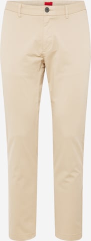 Regular Pantalon chino 'David' HUGO Red en beige : devant