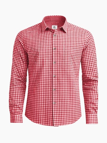 HerzSticht Traditional Shirt 'Hocheck' in Red: front