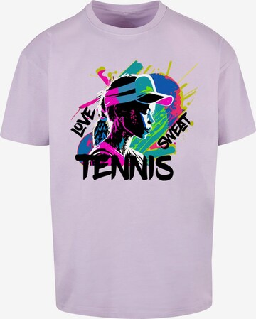 Merchcode Shirt 'Tennis Love' in Purple: front