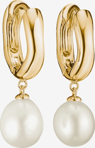 Thomas Sabo Creolen Perle in Gold: Vorderseite
