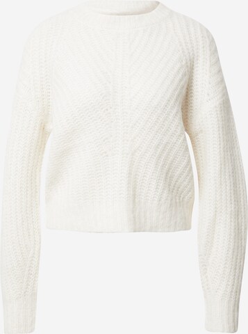 Abercrombie & Fitch Sweater in White: front