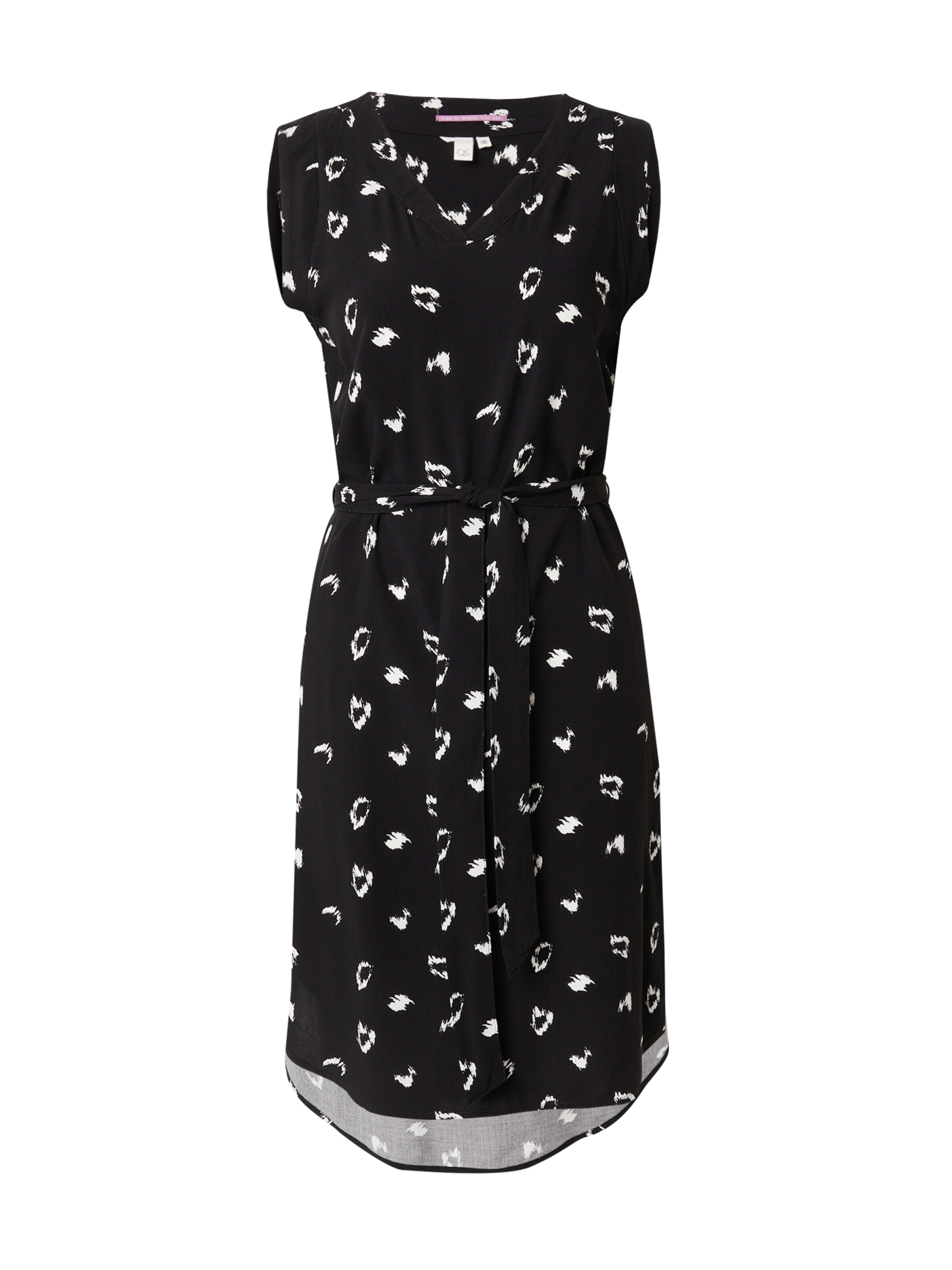 QS Jurk in Zwart: voorkant