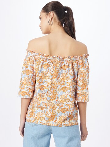 Cream Blouse 'Venta' in Blue