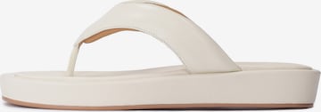 Kazar Studio T-Bar Sandals in White: front