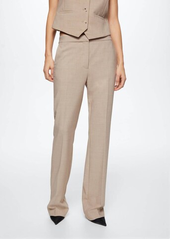MANGO Loose fit Pants 'Cristina' in Beige: front