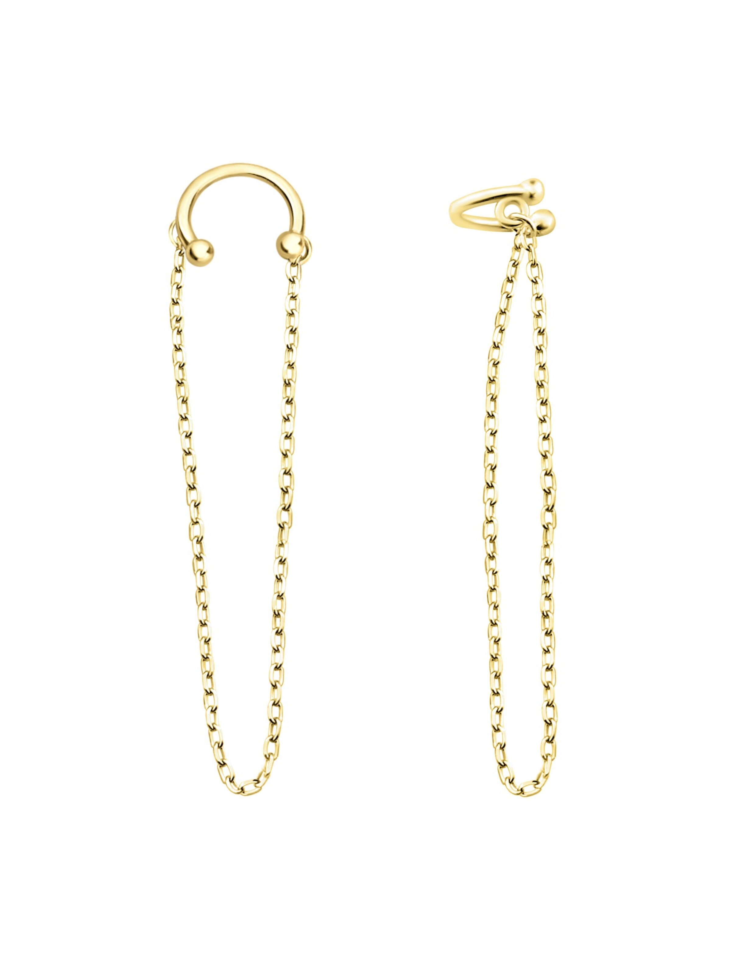 Sofia Milani Ohrringe 'Anchorchain'‌‌‌ in Gold: Vorderseite