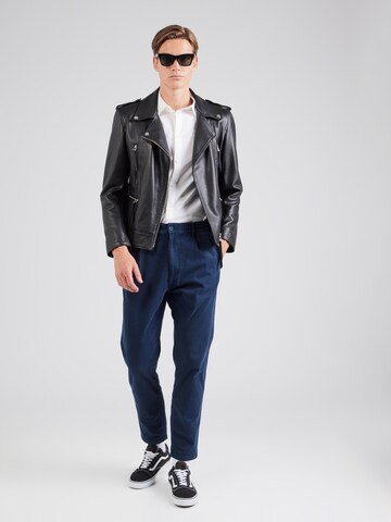 Tommy Jeans Tapered Bandplooibroek in Blauw