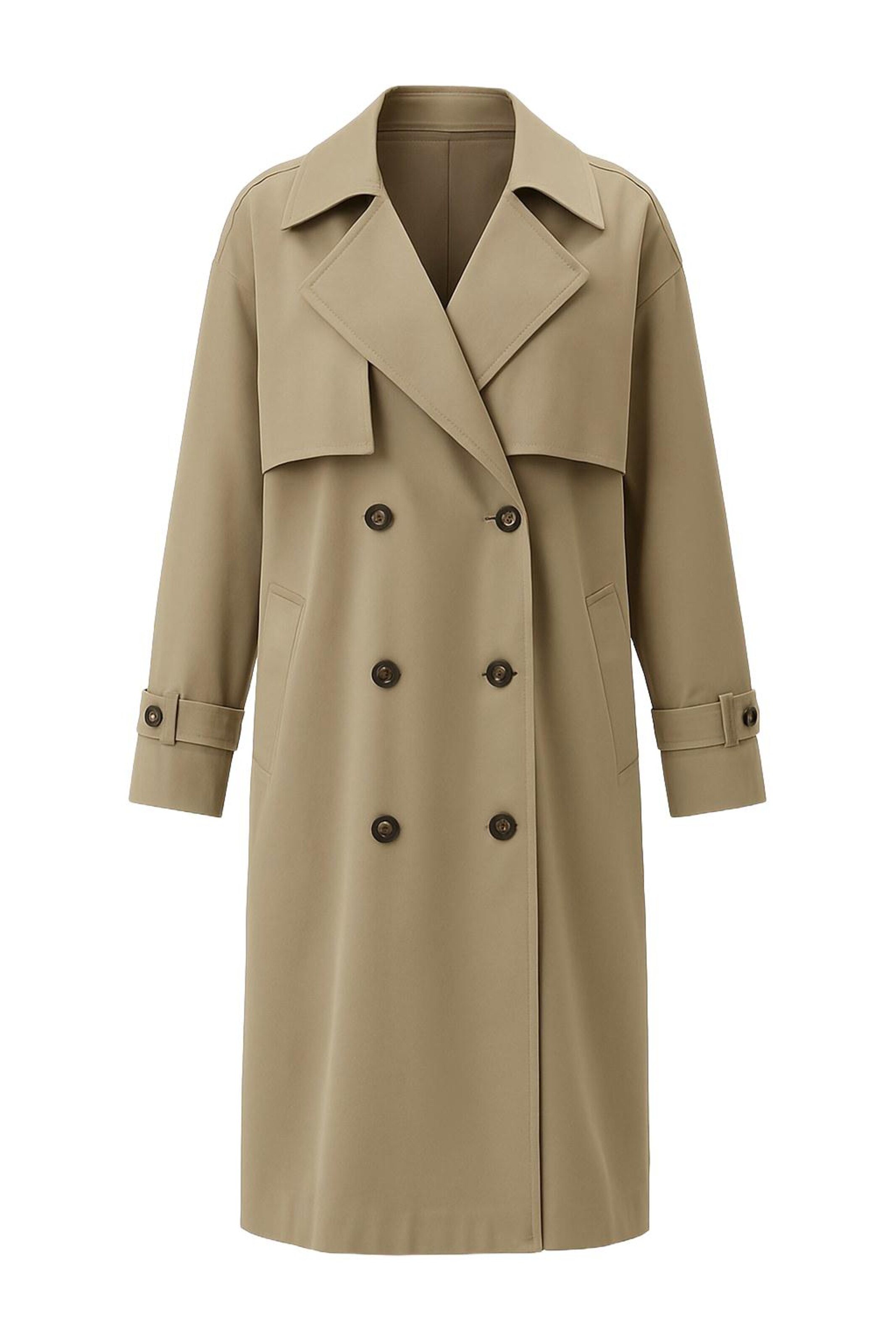 Manteau mi-saison MANUKA en beige : devant