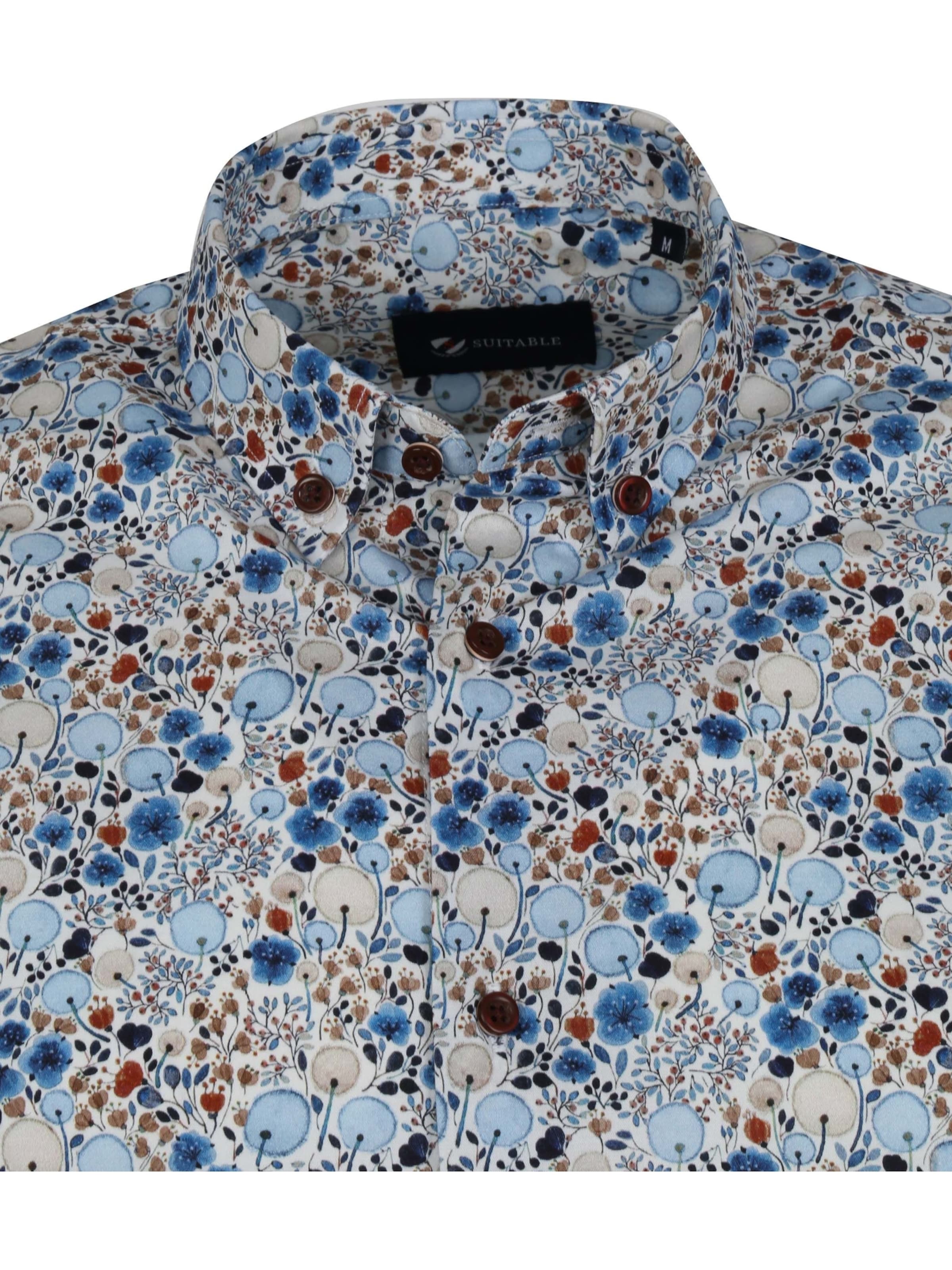 Suitable Slim fit Overhemd in Blauw