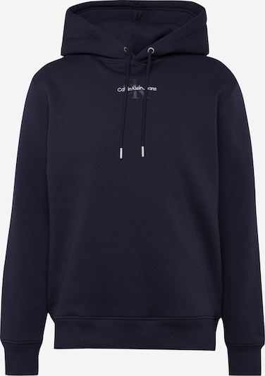 Calvin Klein Jeans Sweatshirt i mörkblå / vit, Produktvy