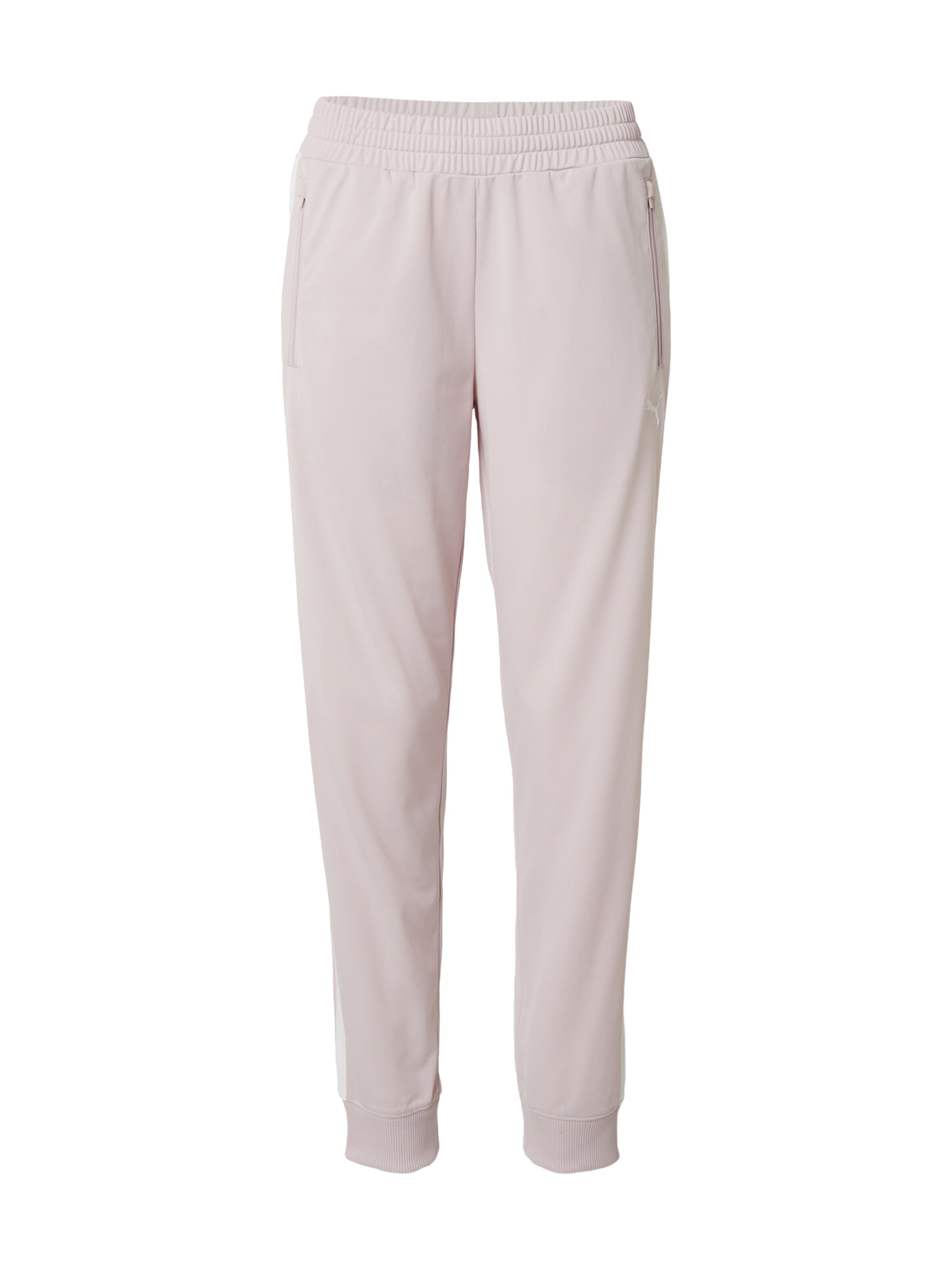 PUMA Конический (Tapered) Спортивные штаны 'ESS T7' в Ярко-розовый: спереди