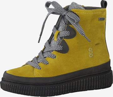 Bottines à lacets JANA en jaune : devant