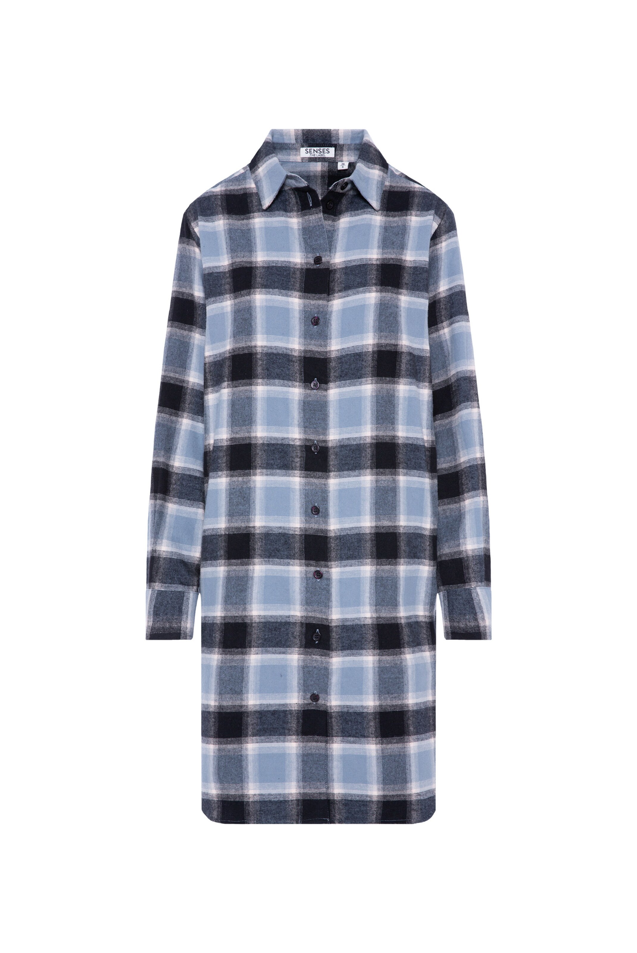 SENSES.THE LABEL Blusenkleid in Blau: Vorderseite