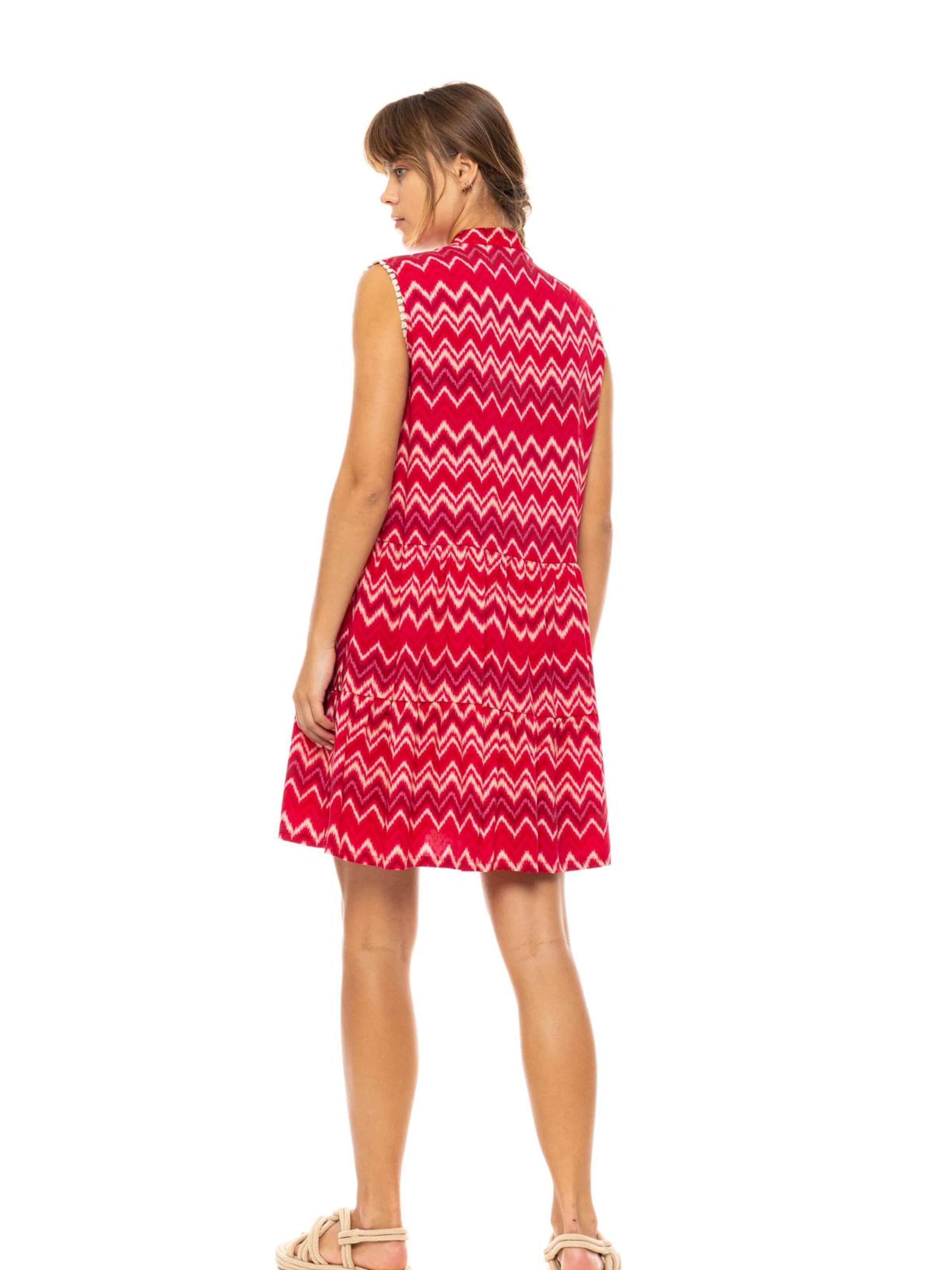Pink Label Summer dress 'BEACHWEAR RASBERRY RAINBOW' in Red