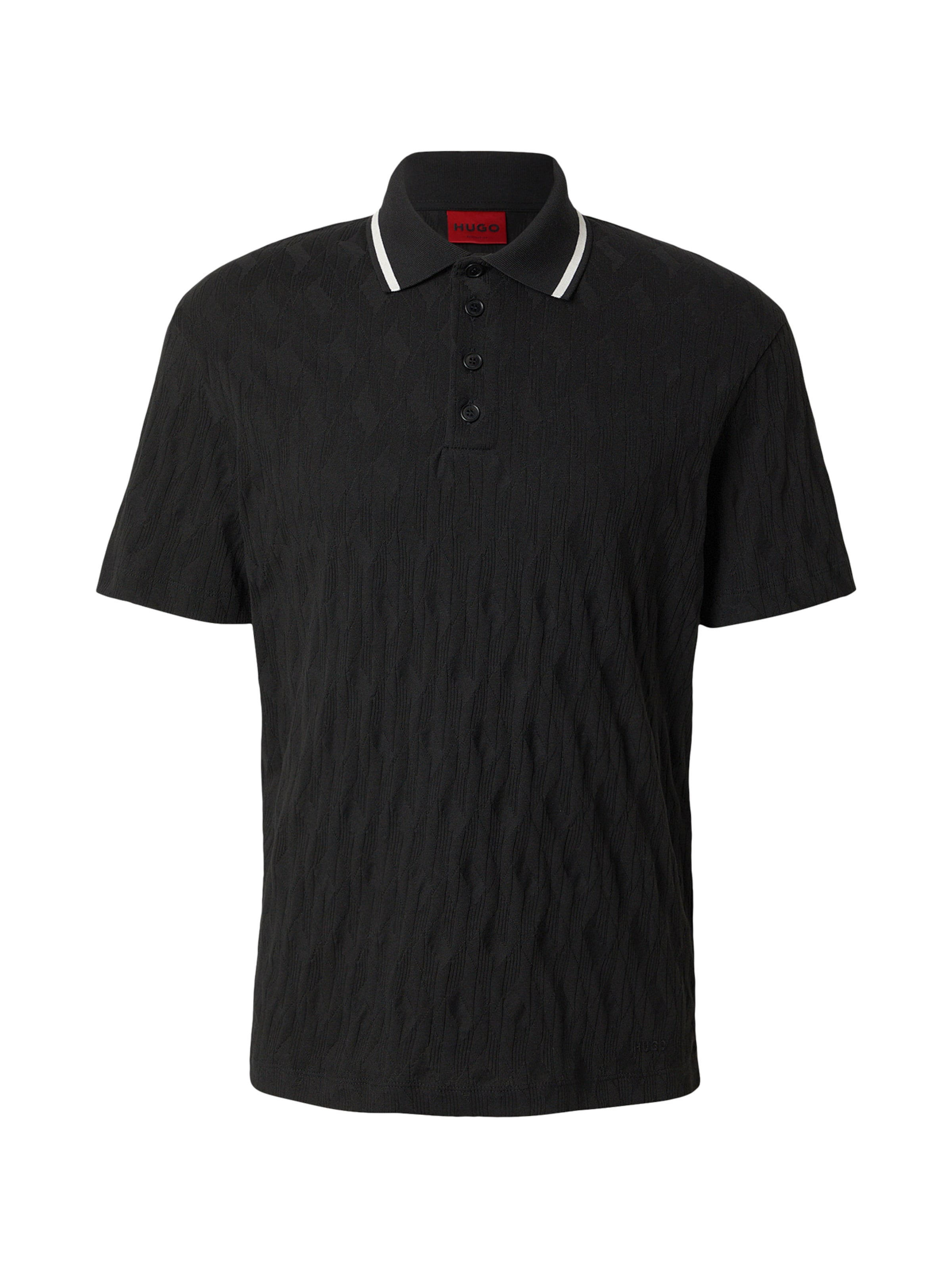 fekete / fehér HUGO Póló 'Dunik', Termék nézet