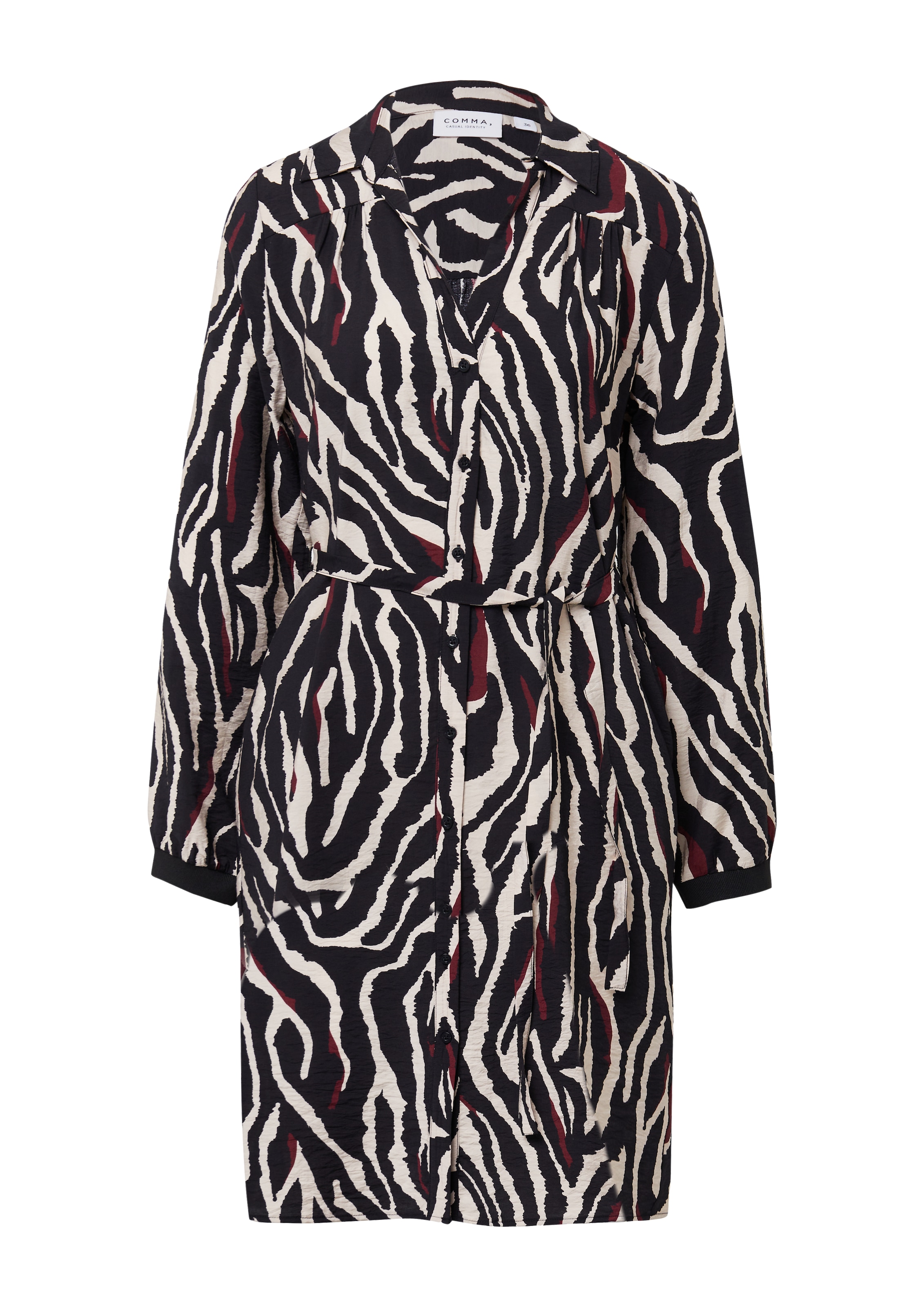 Robe-chemise comma casual identity en noir : devant