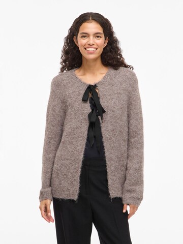 VILA Gebreid vest in Beige: voorkant