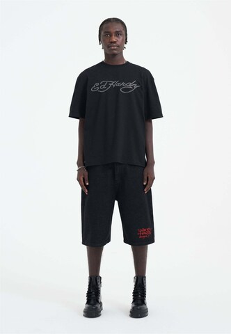 Ed Hardy Μπλουζάκι 'Skull Flame' σε μαύρο