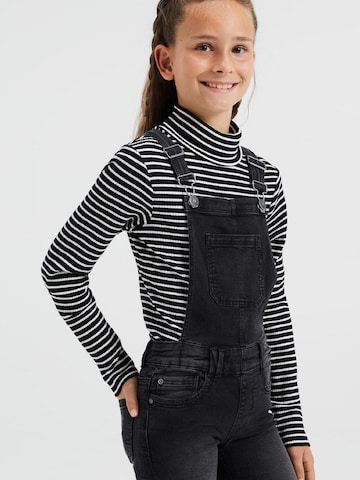 WE Fashion Flared Dungarees in Black