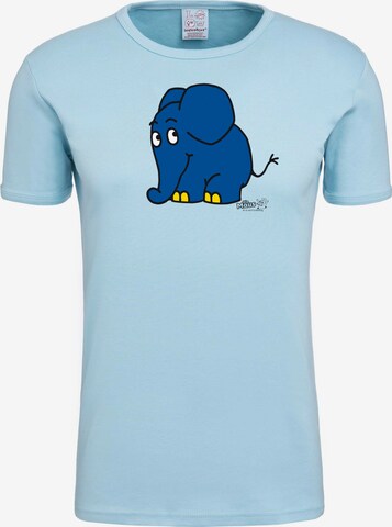 LOGOSHIRT T-Shirt 'Die Sendung mit der Maus - Elefant' in Blau: predná strana