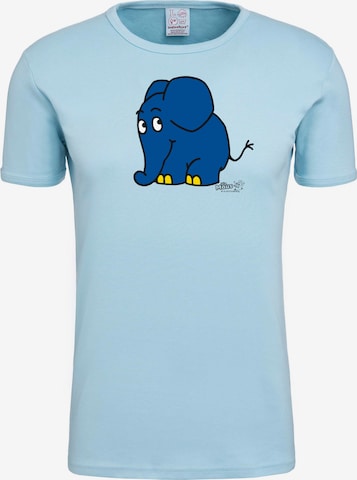 LOGOSHIRT Shirt 'Die Sendung mit der Maus - Elefant' in Blauw: voorkant