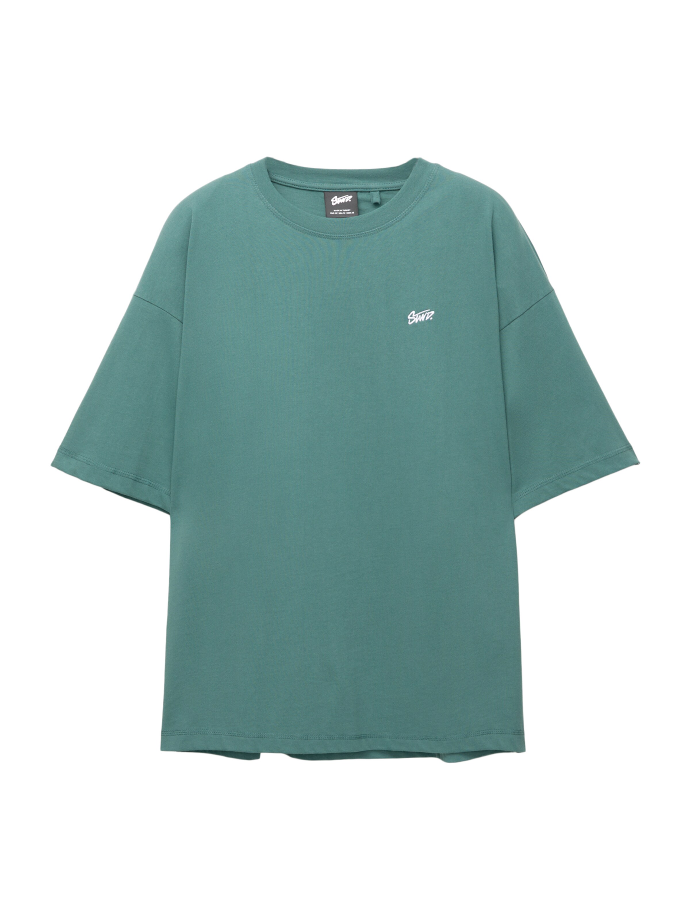 Pull&Bear Póló 'STWD' - zöld: elől