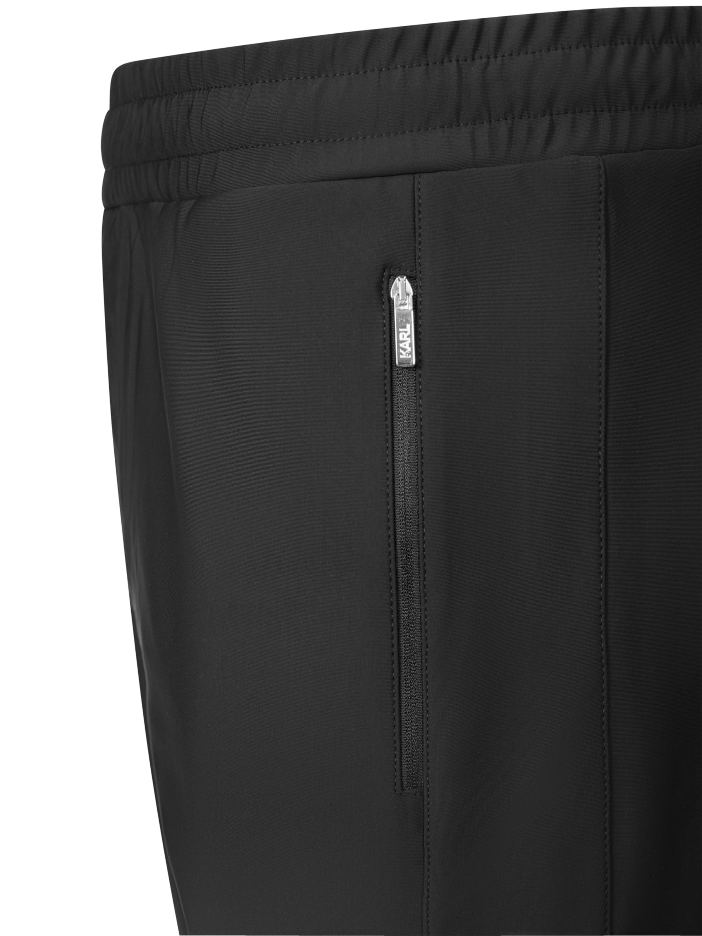Regular Pantalon Karl Lagerfeld en noir : devant