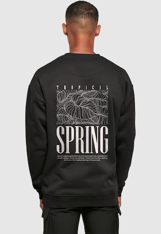 Merchcode Sweatshirt 'Tropical Spring' in Schwarz: Vorderseite