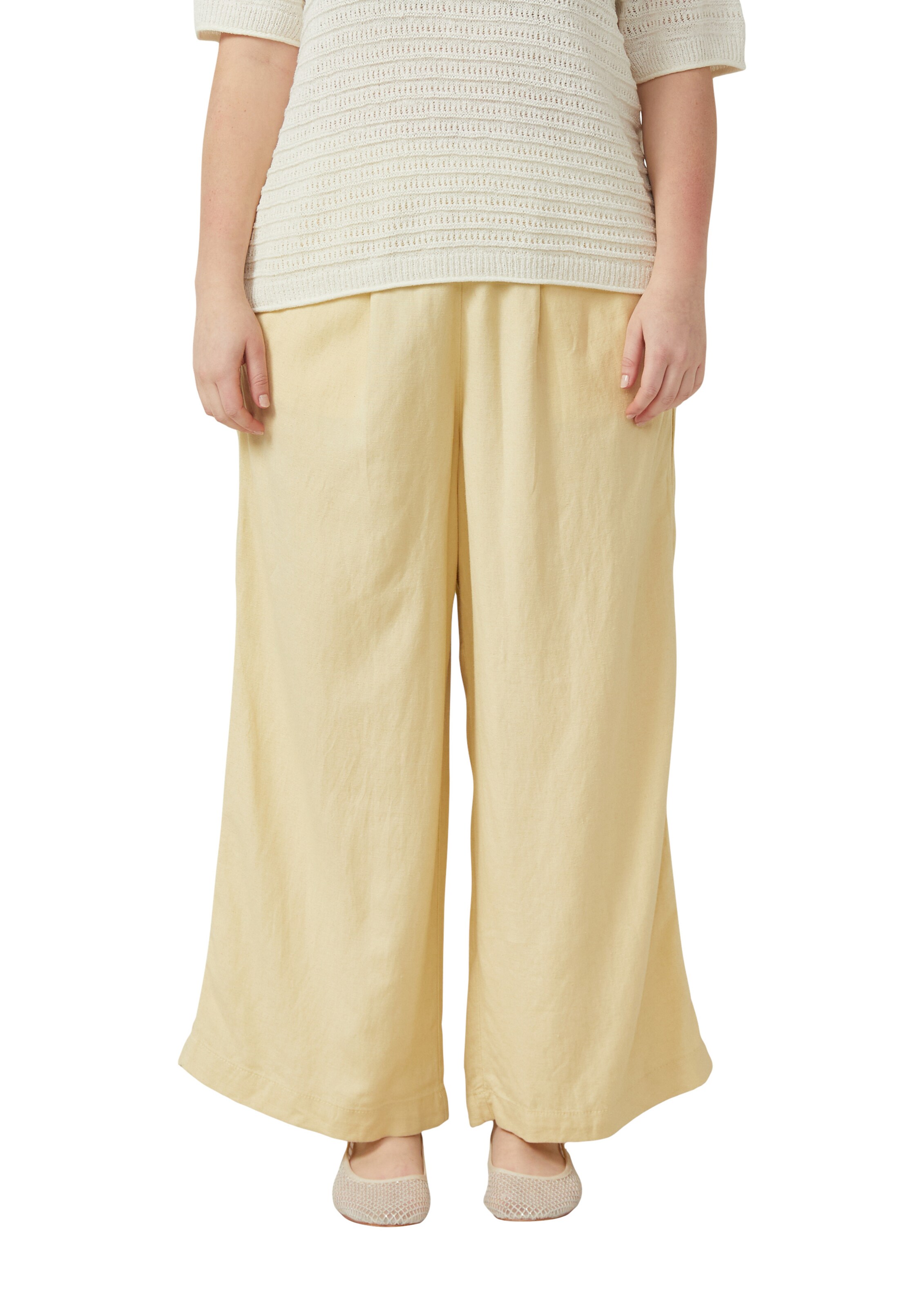 Wide Leg Pantalon QS en jaune