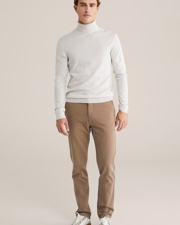 WE Fashion Слим Брюки-чинос в Коричневый