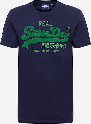 Superdry T-shirt 'Chenille' i blå: framsida