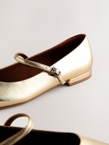 Next Strap ballerina 'Forever Comfort' in Gold