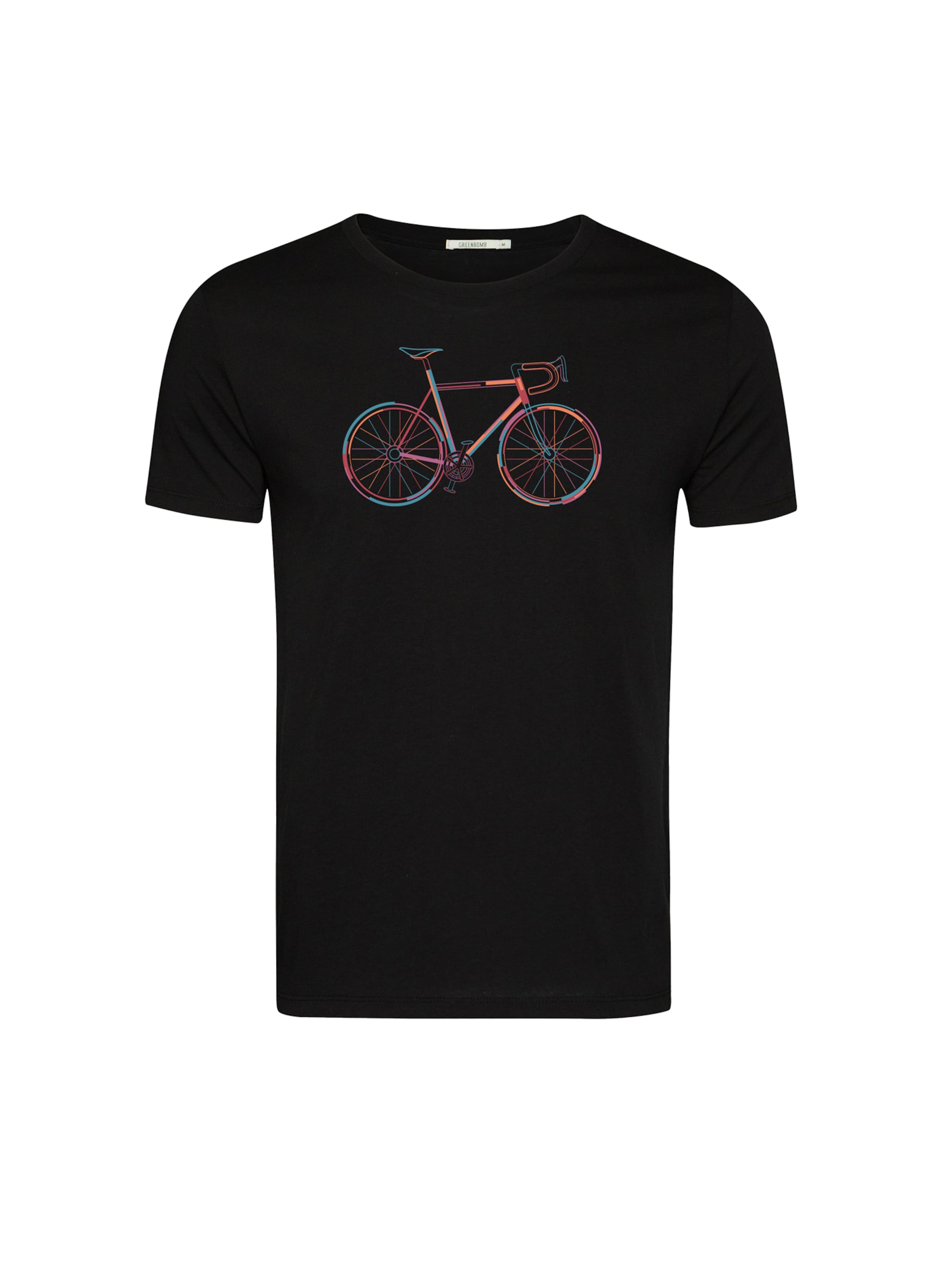 GREENBOMB Shirt ' Guide Colors ' in Zwart: voorkant