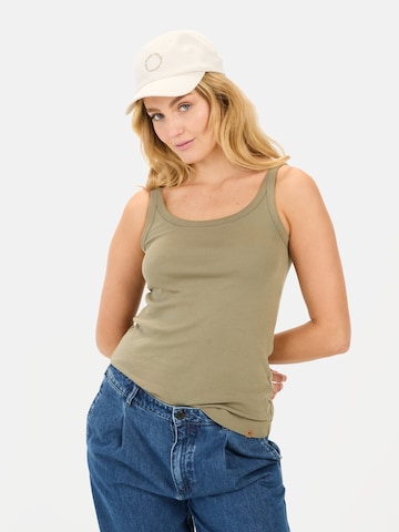 CAMEL ACTIVE Basic Top aus reiner Baumwolle in Grün: Vorderseite