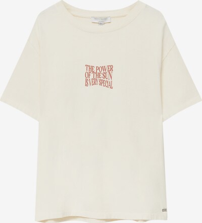 Pull&Bear T-shirt i kräm / rostbrun, Produktvy