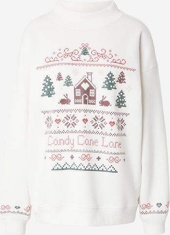 Felpa 'XMAS' di HOLLISTER in bianco: frontale