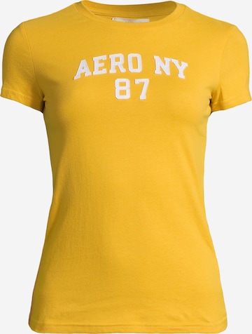 AÉROPOSTALE T-Shirt 'NY 87' in Gelb: predná strana