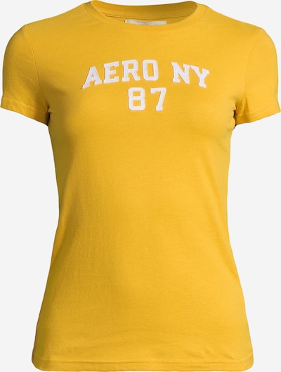 AÉROPOSTALE T-shirt 'NY 87' en jaune d'or / blanc, Vue avec produit