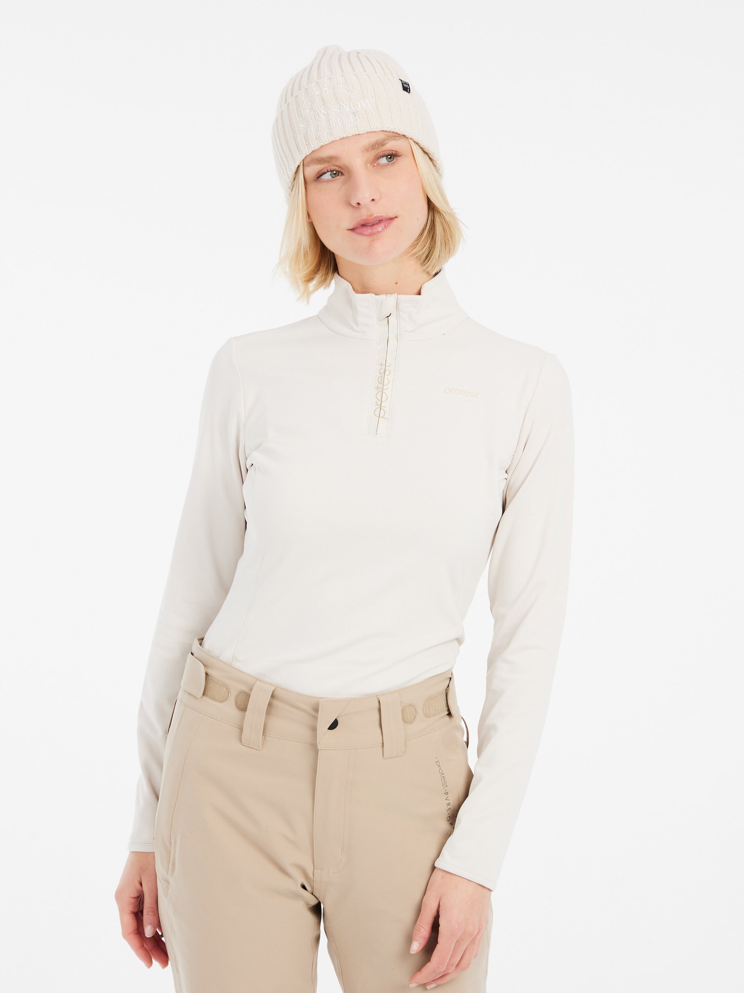 PROTEST Athletic Sweatshirt 'FABRIZ' in White: front