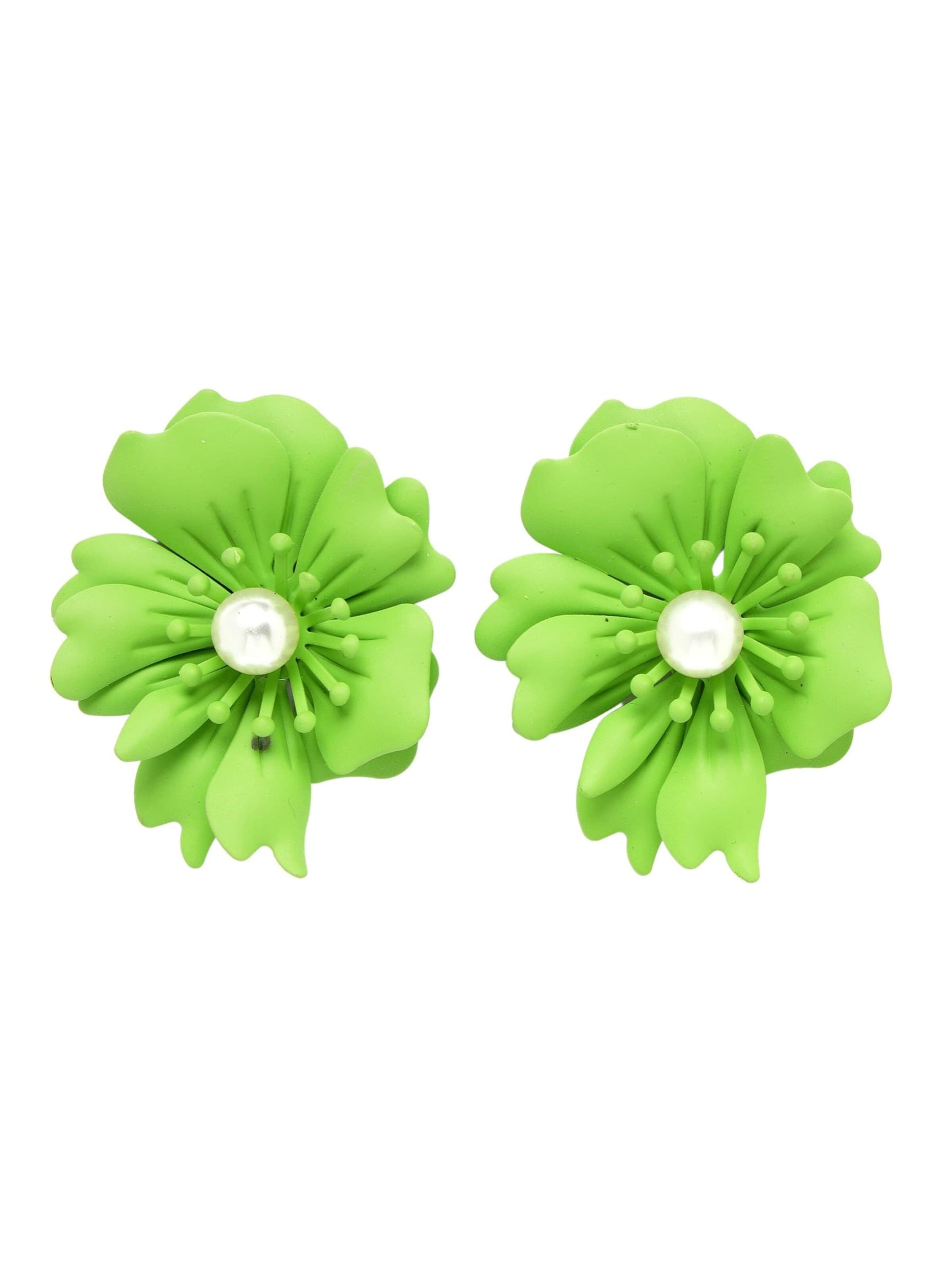 AVANT-GARDE PARIS Earrings 'Bernadetteya' in Green: front