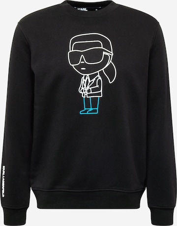 Sweat-shirt Karl Lagerfeld en noir : devant